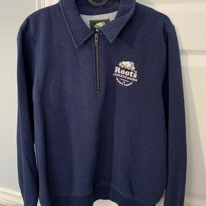 half-zip Roots sweater